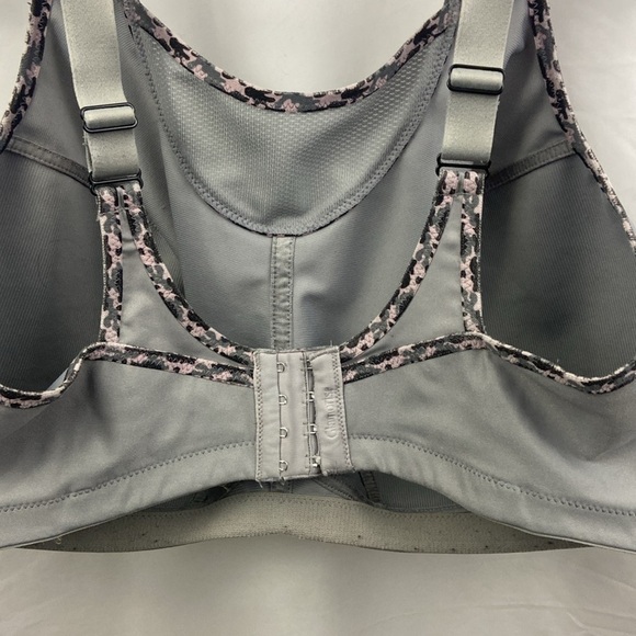 Glamorise Women's 46F No-Bounce Camisole Sports Bra Gray #1066 - Picture 7 of 9